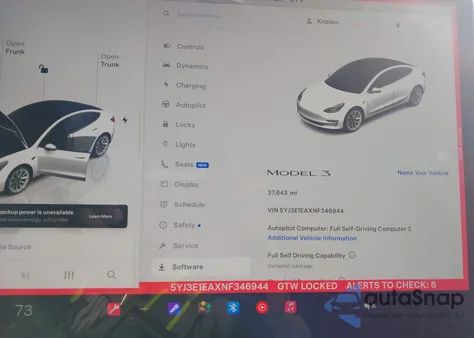 2022 Tesla Model 3 Rear-Wheel Drive from USA, damaged, VIN 5YJ3E1EAXNF346944